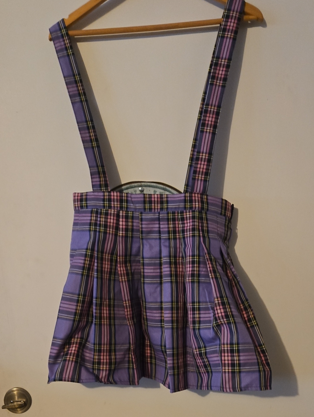 SKATER SKIRT PURPLE PINK PLAID
